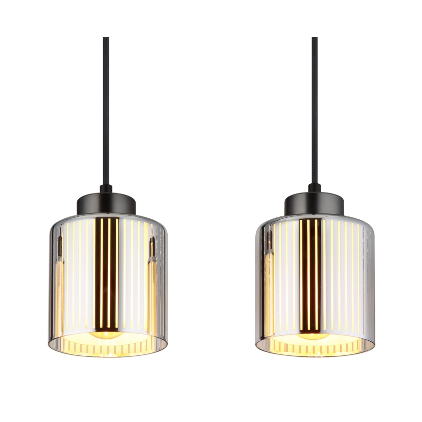 Globo - Csillár zsinóron 4xE27/60W/230V fényezett króm