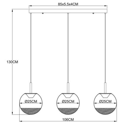 Globo - LED csillár kábelen LED/20W/230V
