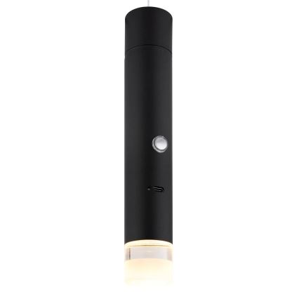 Globo - LED érintéses, dimmelhető, tölthető 2 az 1-ben lámpa LED/2W/230/5V fekete