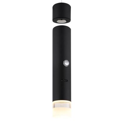 Globo - LED érintéses, dimmelhető, tölthető 2 az 1-ben lámpa LED/2W/230/5V fekete