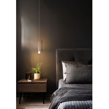 Globo - LED dimmelhető, érintésvezérlésű tölthető lámpa 2 az 1-ben LED/2W/230/5V matt króm