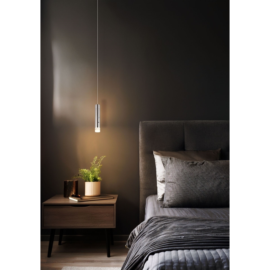 Globo - LED dimmelhető, érintésvezérlésű tölthető lámpa 2 az 1-ben LED/2W/230/5V matt króm