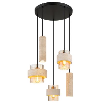 Globo - Kábelre függesztett csillár 3xE27/40W/230V + 2xGU10/10W