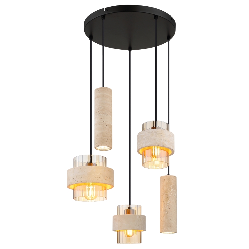 Globo - Kábelre függesztett csillár 3xE27/40W/230V + 2xGU10/10W