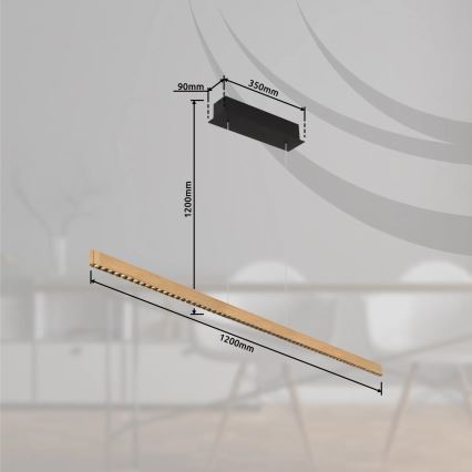 Globo - LED érintéssel dimmelhető, kábelre függesztett csillár LED/43W/230V 4000K sárgaréz