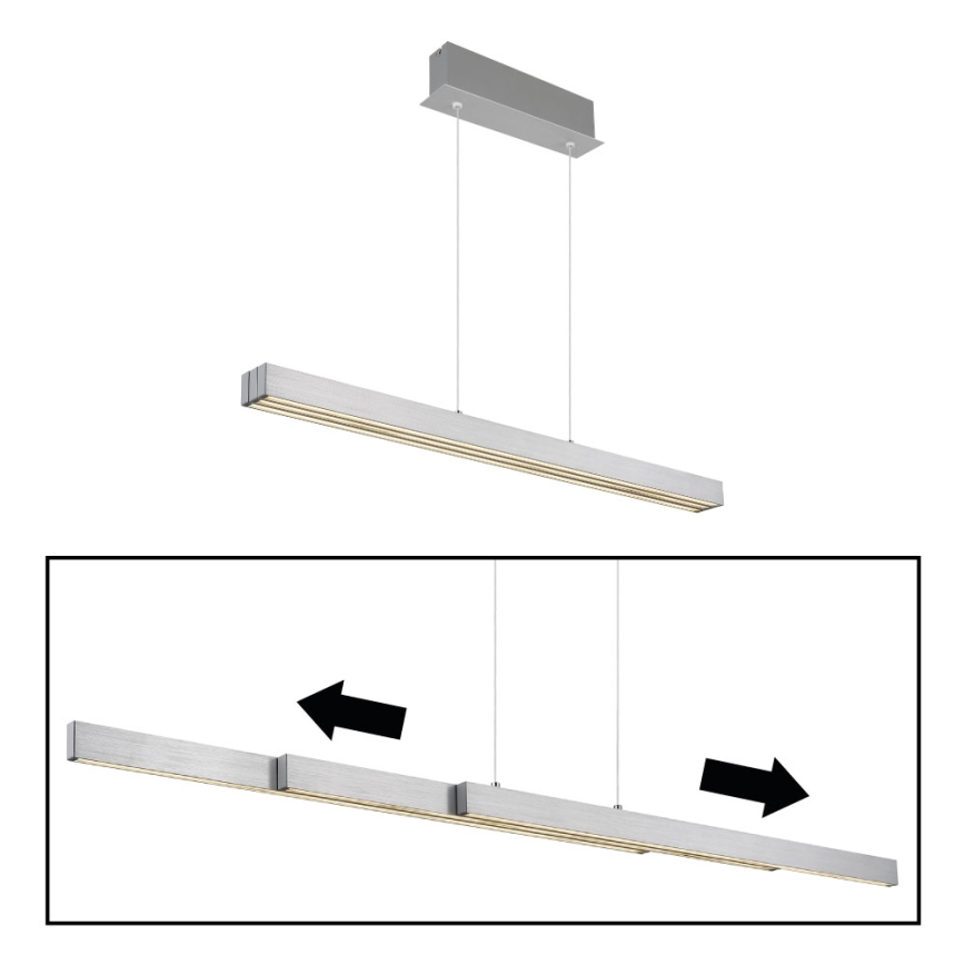 Globo - LED dimmelhető érintésvezérelt függeszték kábellel LED/39W/230V 2700/4000/6000K matt króm