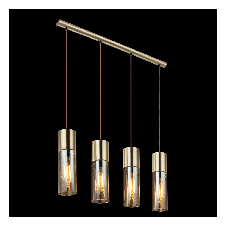 Globo - Csillár zsinóron 4xE27/25W/230V réz