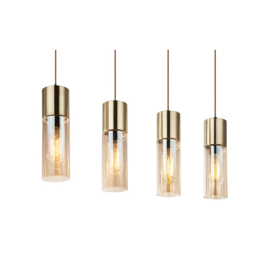 Globo - Csillár zsinóron 4xE27/25W/230V réz