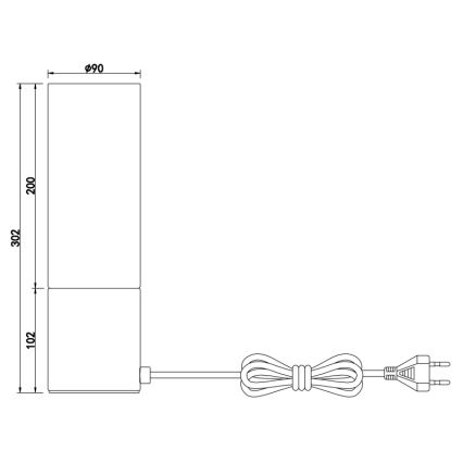Globo - Érintős asztali lámpa 1xE27/25W/230V átm. 9 cm fekete