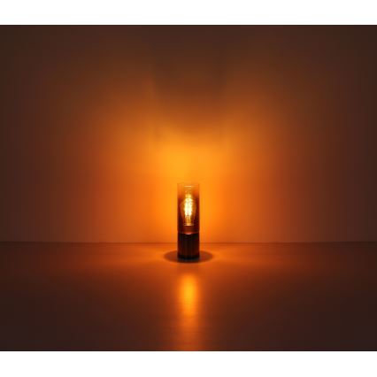 Globo - Érintős asztali lámpa 1xE27/25W/230V átm. 9 cm fekete/réz