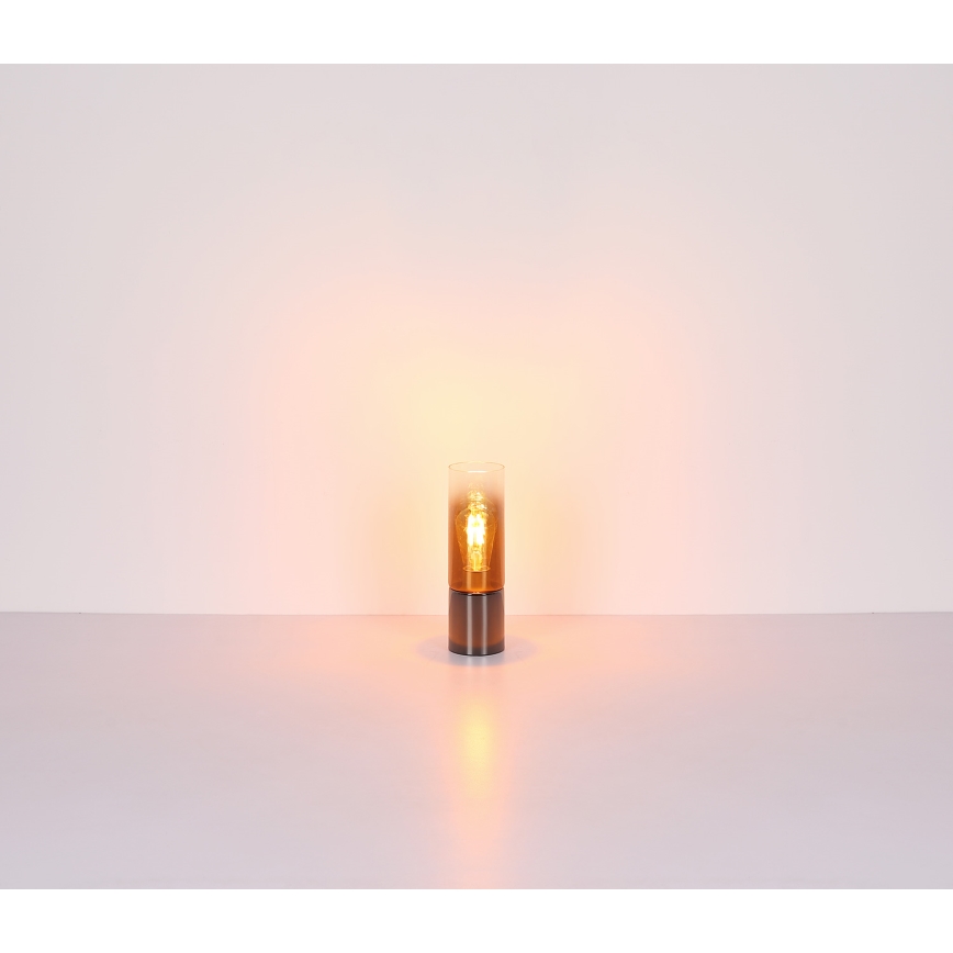 Globo - Érintős asztali lámpa 1xE27/25W/230V átm. 9 cm fekete/réz