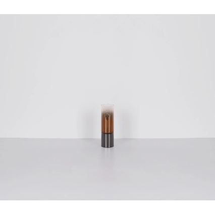 Globo - Érintős asztali lámpa 1xE27/25W/230V átm. 9 cm fekete/réz