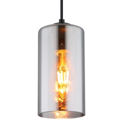 Globo - Csillár zsinóron 1xE27/25W/230V átm. 11 cm fekete