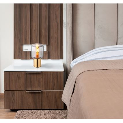 Globo - Asztali lámpa 1xE27/40W/230V réz