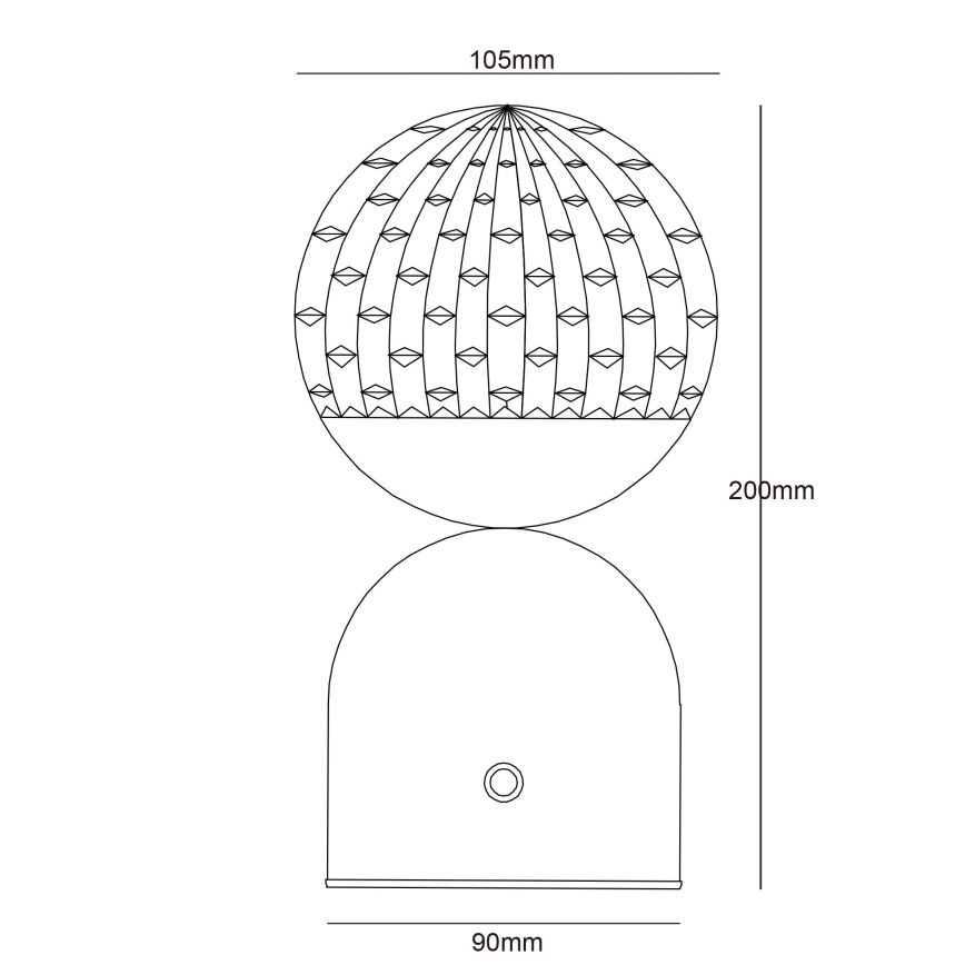Globo - LED Dimmelhető érintős asztali lámpa LED/2,5W/3,7V 2700/4000/65000K 1800 mAh USB fehér