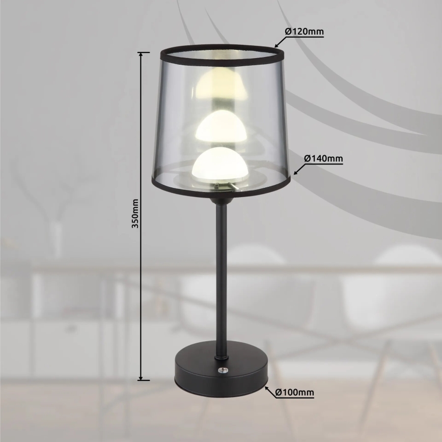 Globo - LED állítható fényerejű, újratölthető érintős asztali lámpa LED/2,5W/3,7V 2700/4000/6500K 1800 mAh fekete