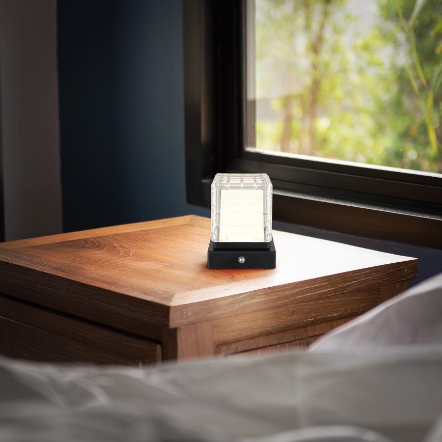 Globo - LED Dimmelhető érintős asztali lámpa LED/2,5W/3,7V 2700K/4000K/6500K 1800 mAh USB fekete