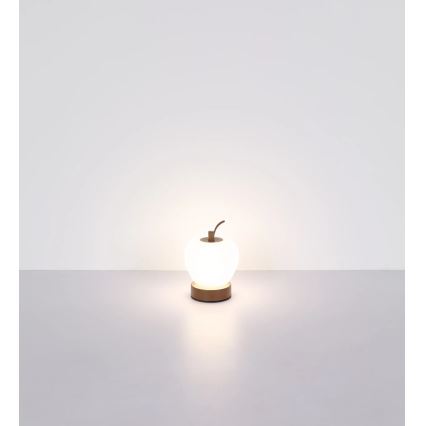 Globo - LED Dimmelhető érintős asztali lámpa LED/2W/3,7V 2700K/4000K/6500K 1200 mAh USB barna