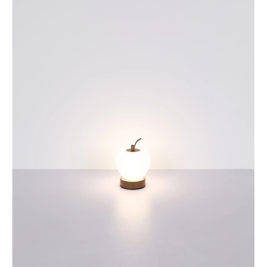 Globo - LED Dimmelhető érintős asztali lámpa LED/2W/3,7V 2700K/4000K/6500K 1200 mAh USB barna