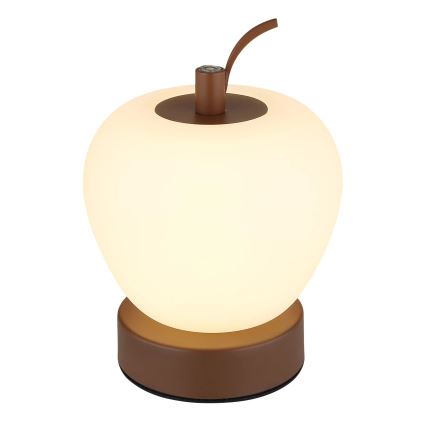 Globo - LED Dimmelhető érintős asztali lámpa LED/2W/3,7V 2700K/4000K/6500K 1200 mAh USB barna