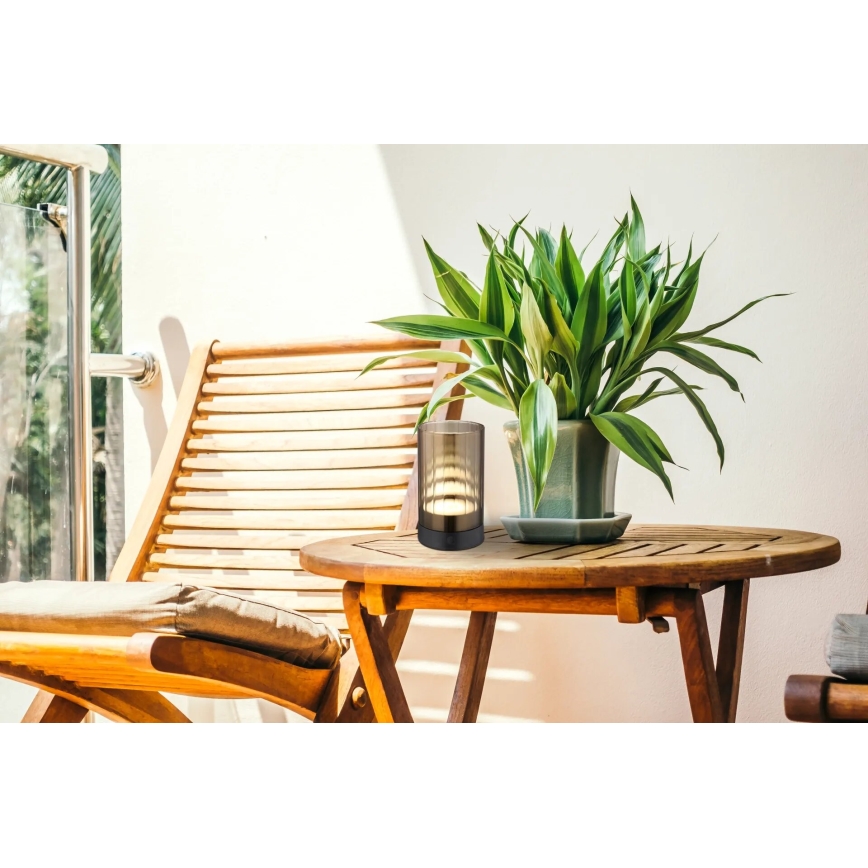 Globo - LED kültéri dimmelhető újratölthető érintős asztali lámpa LED/2W/3,7V 2700/4000/6500K 1200mAh IP44 barna