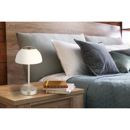 Globo - LED Dimmelhető újratölthető asztali lámpa  LED/2,5W/5V 1800mAh 2700K/4000K/6500K matt króm