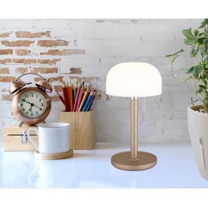 Globo - LED tölthető asztali lámpa LED/1,5W/3,7V 3000/4200/6000K 1800mAh barna