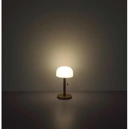 Globo - LED tölthető asztali lámpa LED/1,5W/3,7V 3000/4200/6000K 1800mAh barna