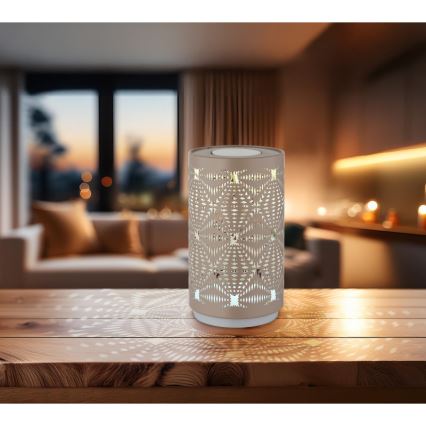 Globo - LED RGB érintős tölthető asztali lámpa LED/1W/5V 500 mAh barna