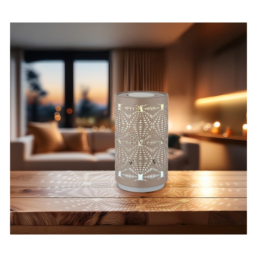 Globo - LED RGB érintős tölthető asztali lámpa LED/1W/5V 500 mAh barna