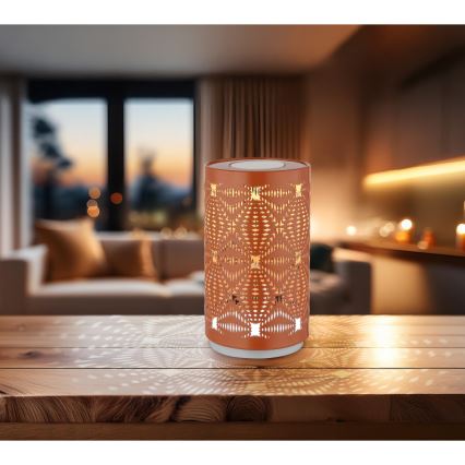 Globo - LED RGB érintős tölthető asztali lámpa LED/1W/5V 500 mAh réz színű