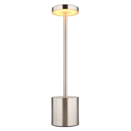 Globo - LED érintőkapcsolós asztali lámpa, állítható fényerővel LED/1,2W/3,7V 2000K/3500K/7000K 1200 mAh USB matt króm