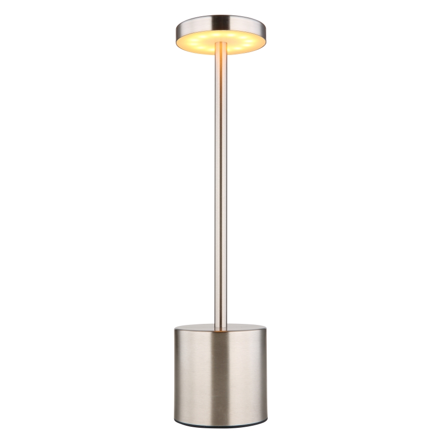 Globo - LED érintőkapcsolós asztali lámpa, állítható fényerővel LED/1,2W/3,7V 2000K/3500K/7000K 1200 mAh USB matt króm