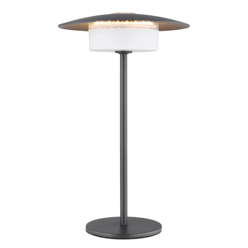 Globo - LED kültéri tölthető érintős asztali lámpa LED/3W/3,7V 1800/2700/3000K IP44 1800 mAh szürke