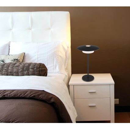 Globo - LED kültéri tölthető érintős asztali lámpa LED/3W/3,7V 1800/2700/3000K IP44 1800 mAh fekete