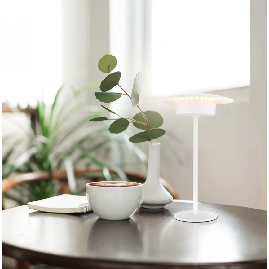 Globo - LED kültéri tölthető érintős asztali lámpa LED/3W/3,7V 1800/2700/3000K IP44 1800 mAh fehér