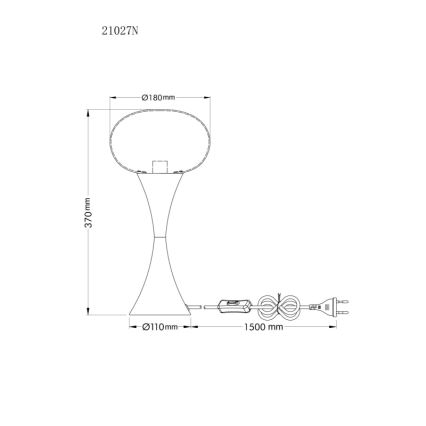 Globo - Asztali lámpa 1xE14/25W/230V matt króm