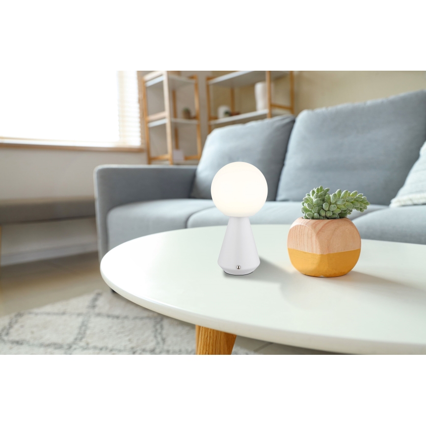 Globo - LED állítható fényerejű érintős kültéri asztali lámpa LED/1,5W/5V 3000/4500/6500K 1800 mAh IP41 fehér