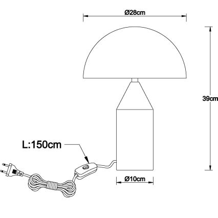 Globo - Asztali lámpa 2xE27/40W/230V sárgaréz