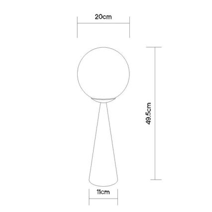 Globo - Asztali lámpa 1xE27/40W/230V réz