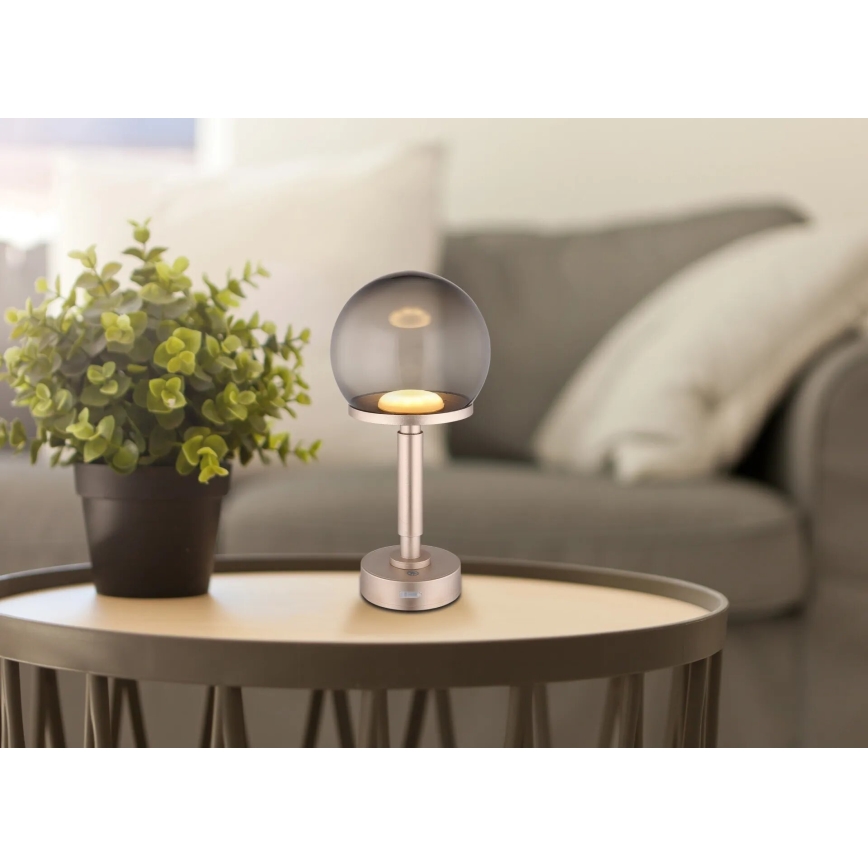 Globo - LED Dimmelhető újratölthető érintőképernyős asztali lámpa LED/2,5W/5V 1800mAh 2700/4000/6500K Rózsaarany