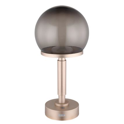 Globo - LED Dimmelhető újratölthető érintőképernyős asztali lámpa LED/2,5W/5V 1800mAh 2700/4000/6500K Rózsaarany