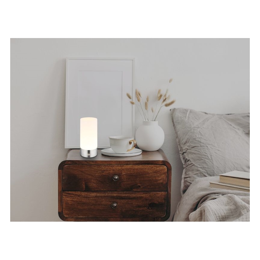 Globo - LED RGBW szabályozható érintős kültéri asztali lámpa LED/1,8W/5V 1500 mAh IP44 matt króm