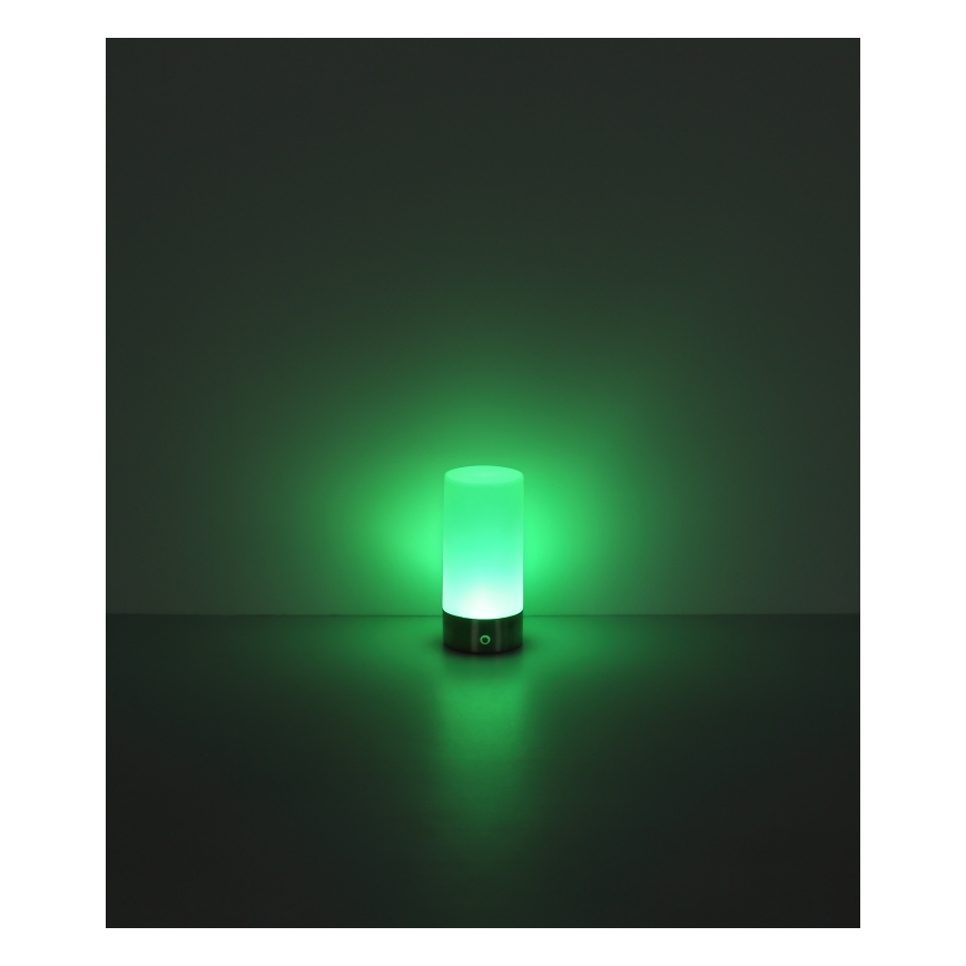 Globo - LED RGBW szabályozható érintős kültéri asztali lámpa LED/1,8W/5V 1500 mAh IP44 matt króm