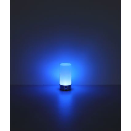 Globo - LED RGBW szabályozható érintős kültéri asztali lámpa LED/1,8W/5V 1500 mAh IP44 matt króm