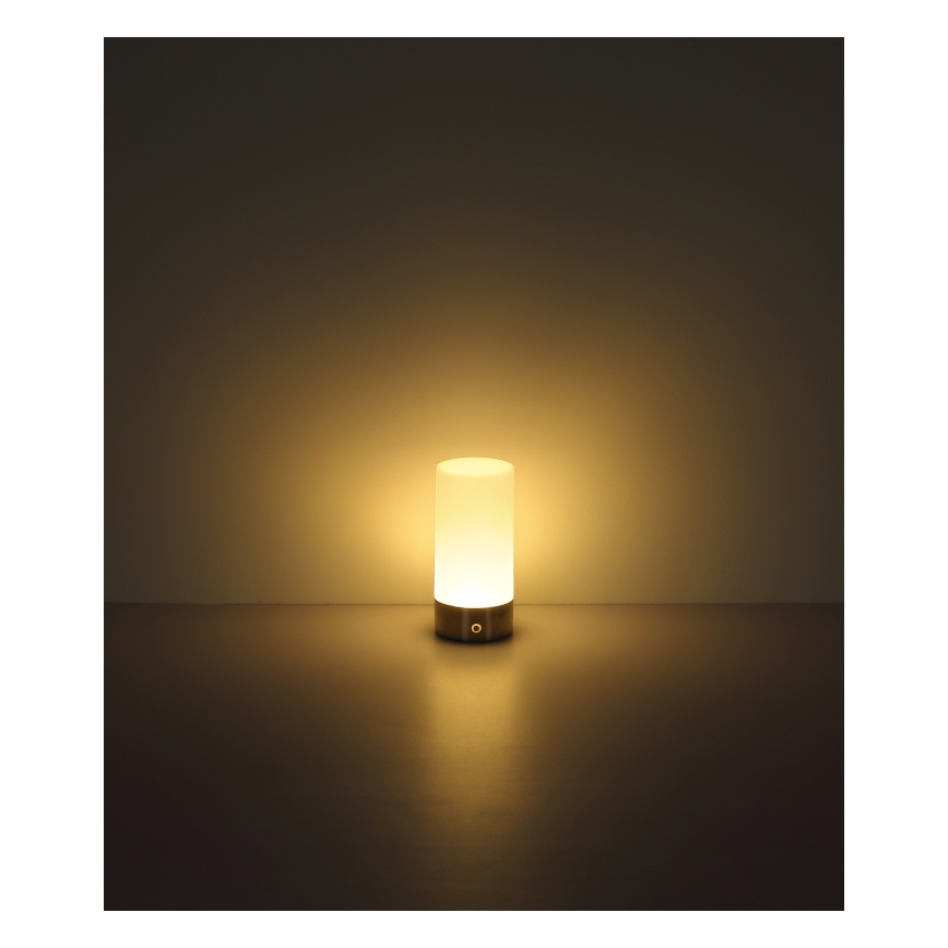 Globo - LED RGBW szabályozható érintős kültéri asztali lámpa LED/1,8W/5V 1500 mAh IP44 matt króm