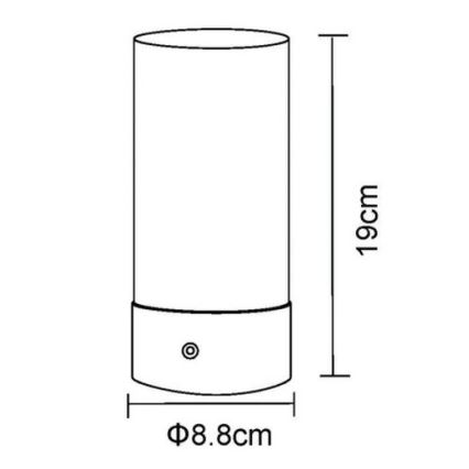 Globo - LED RGBW állítható fényerejű érintős kültéri asztali lámpa LED/1,8W/5V 1500 mAh fekete