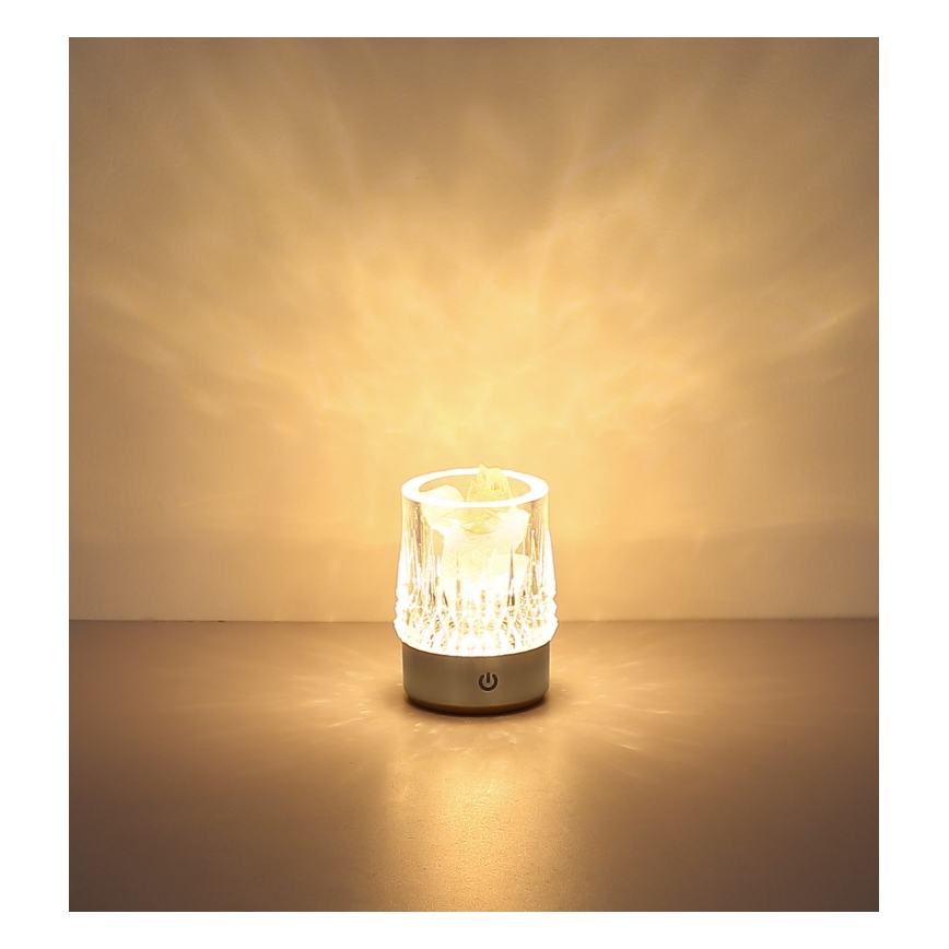 Globo - Dimmelhető érintésvezérelt LED asztali lámpa LED/1W/5V 3000K 1200 mAh ezüstszínű