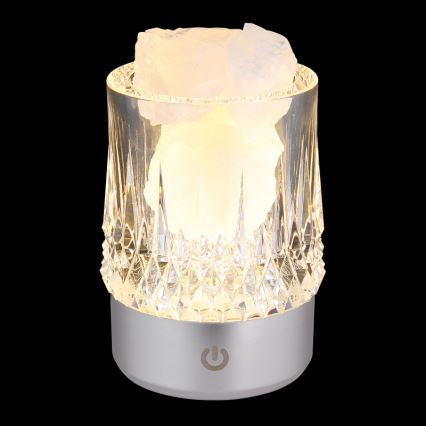 Globo - Dimmelhető érintésvezérelt LED asztali lámpa LED/1W/5V 3000K 1200 mAh ezüstszínű