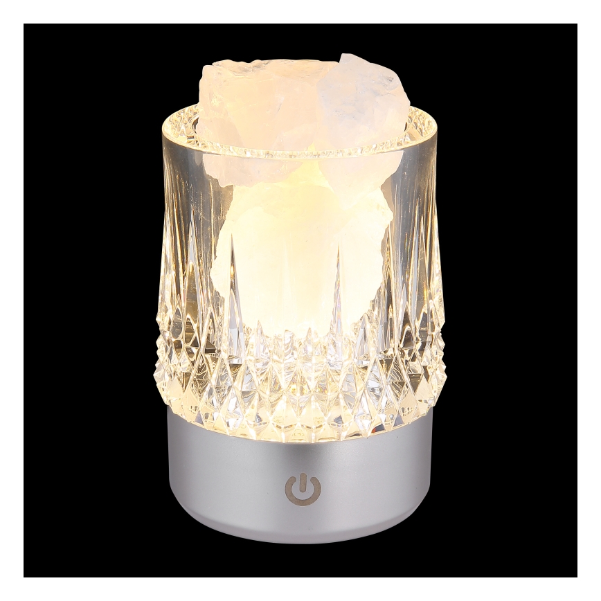 Globo - Dimmelhető érintésvezérelt LED asztali lámpa LED/1W/5V 3000K 1200 mAh ezüstszínű